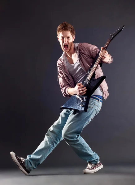 Passionate guitarist — Stock Photo, Image