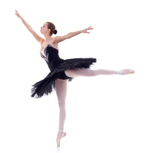 Ballerina dragen zwart tu tu — Stockfoto