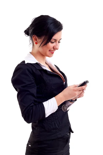 Business woman textning — Stockfoto