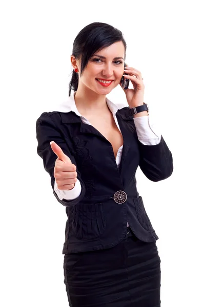 Mulher de negócios no telefone — Fotografia de Stock