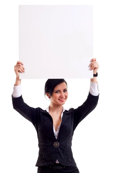 Business woman holding board Stock Image