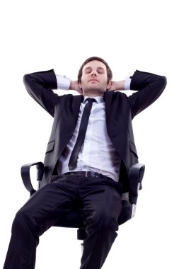 Man having a quick sleep clipart