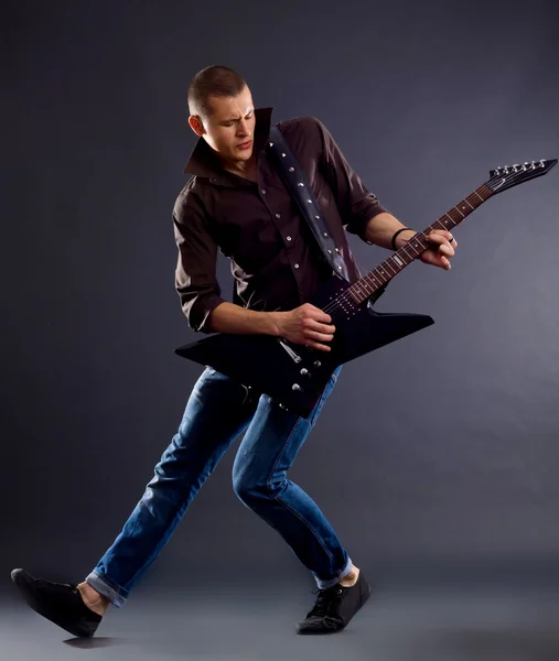 Awesomen gitarrspelare — Stockfoto