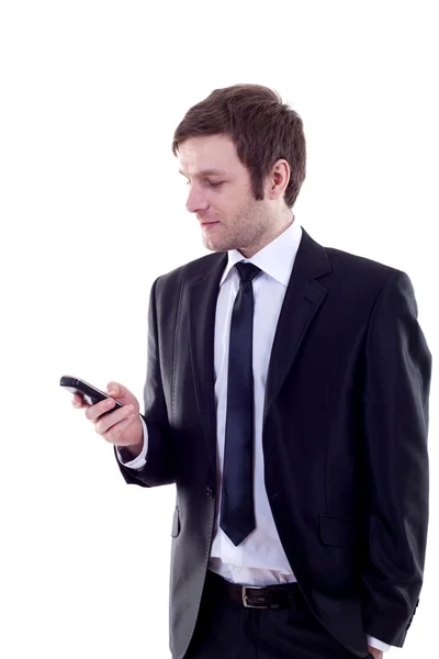 Man sending a text message — Stock Photo, Image