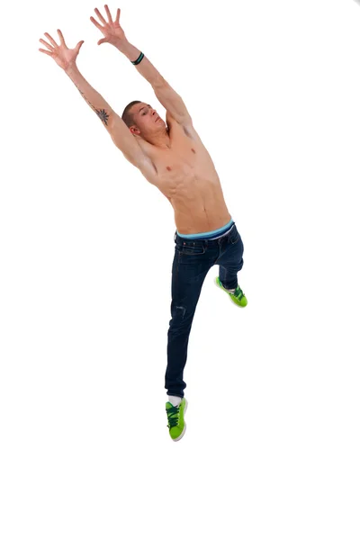 跳跃的年轻男子样式 — 图库照片