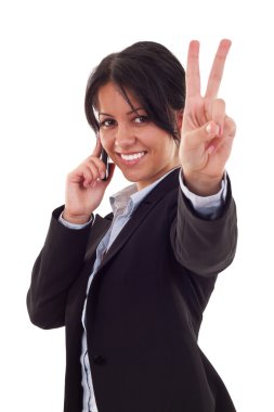 Happy business woman clipart