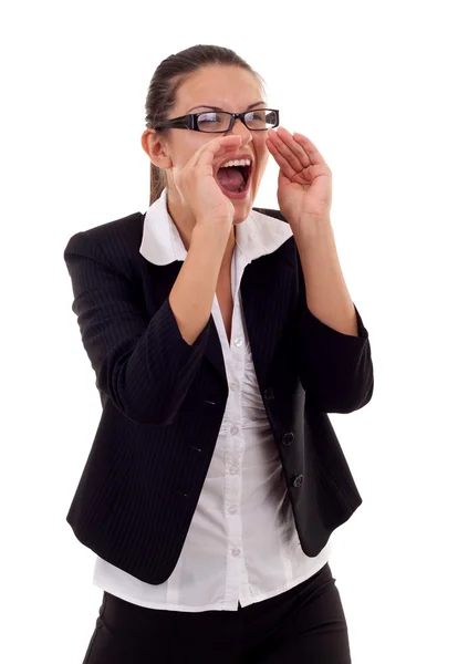 Бізнес жінка кричати — стокове фото