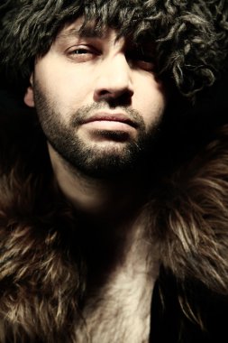 kürk portre moda erkekler