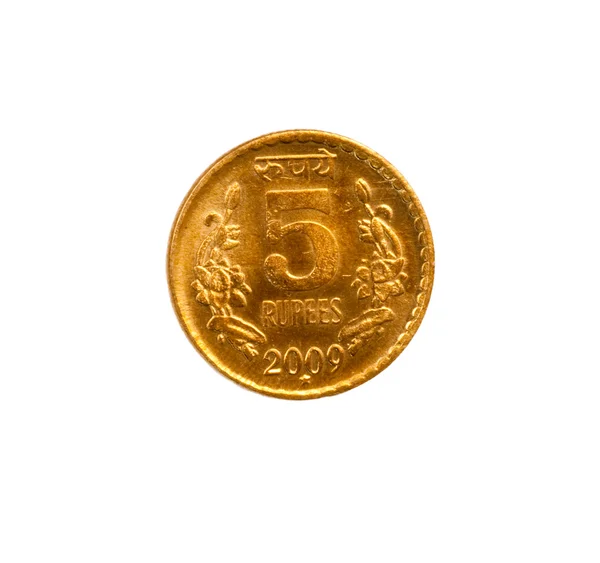 Novas Cinco Rúpias — Fotografia de Stock