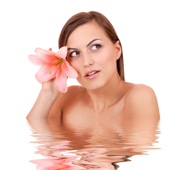 レンダリングされた水の中で美しい少女 — ストック写真