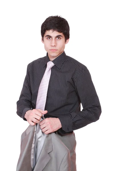 Young handsome businessman studio portrait — Stock Photo, Image
