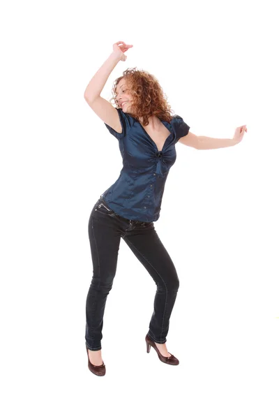 Csodálatos divat nő táncol — Stock Fotó