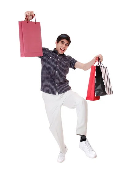 Happy shopping man — Fotografie, imagine de stoc