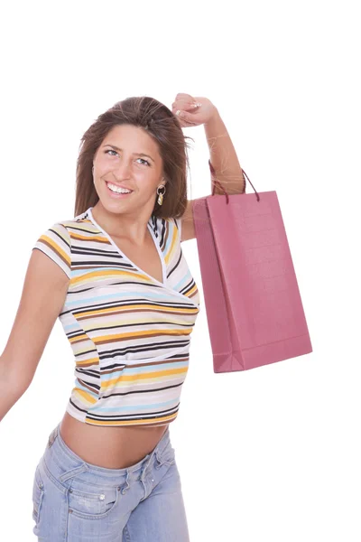 Shopping vacker kvinna — Stockfoto