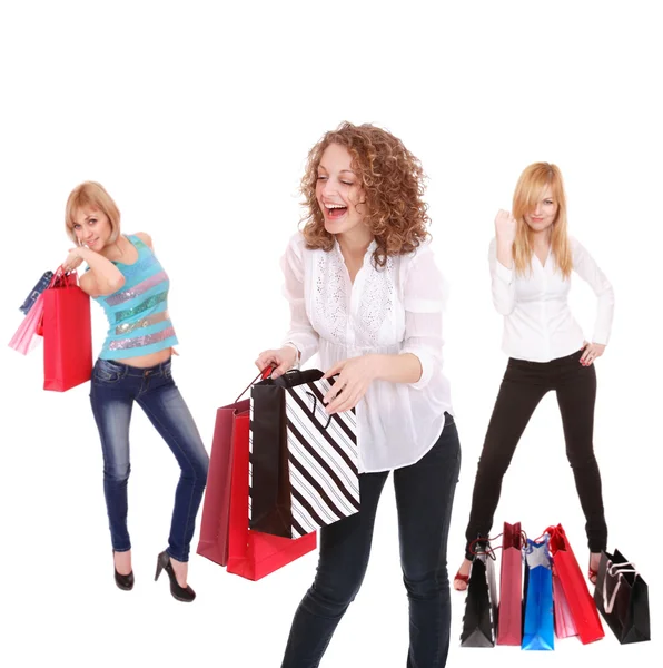 Small group shopping girls — Stock Photo, Image