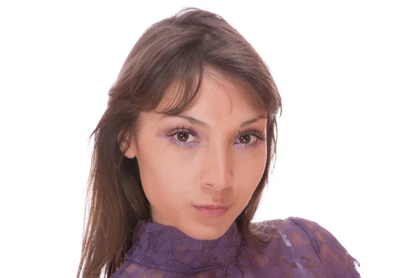 Portret van vrij jonge vrouw — Stockfoto