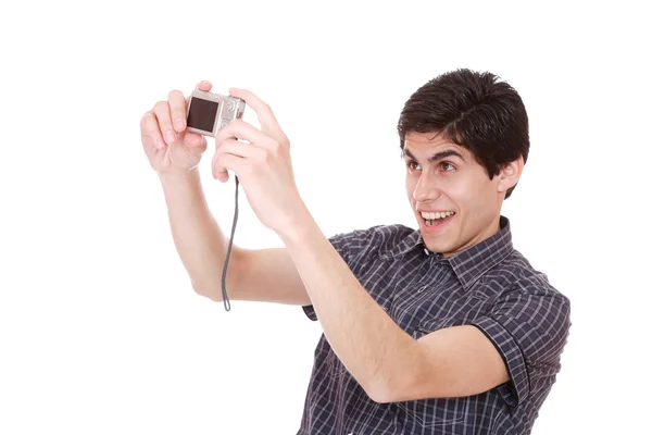 Homem tirando fotos — Fotografia de Stock