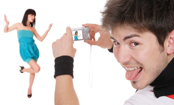Man taking pictures — Stock Photo, Image
