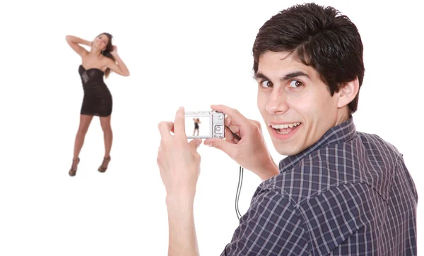 Man taking pictures — Stock Photo, Image