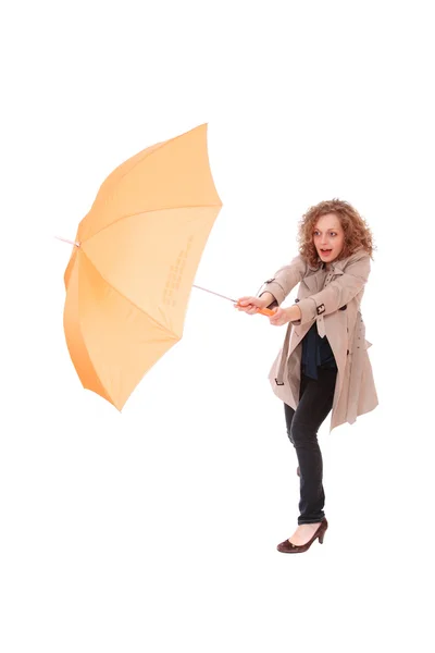 Woman holding an umbrella — Stock Photo, Image