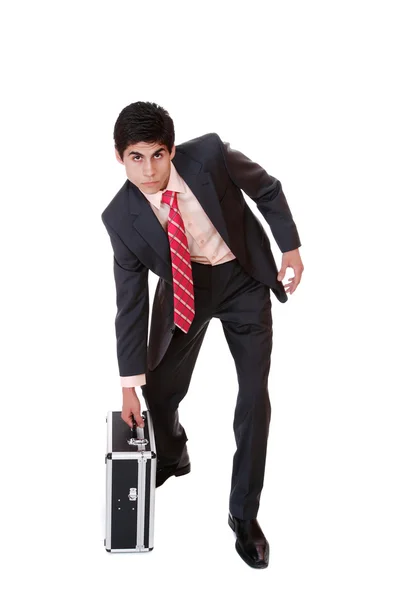 Uomo d'affari in possesso di una valigetta. — Foto Stock