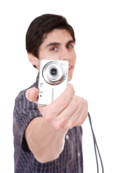 Homem tirando fotos — Fotografia de Stock