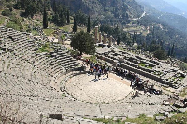 Delphi tholos på sena eftermiddagen — Stockfoto