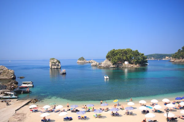 Verano en la playa en Grecia — Stockfoto
