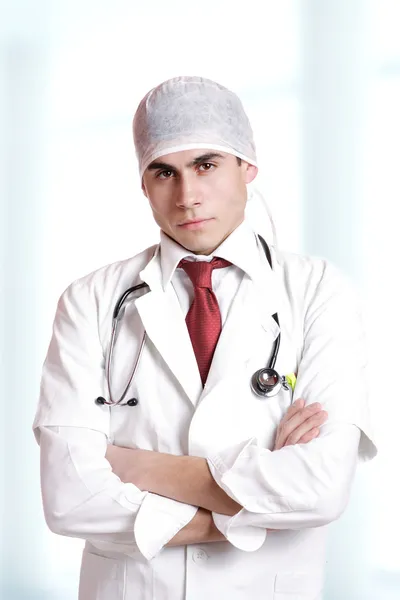 Närbild porträtt av en läkare — Stockfoto