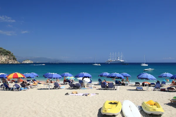 Léto na pláži v Řecku — Stock fotografie