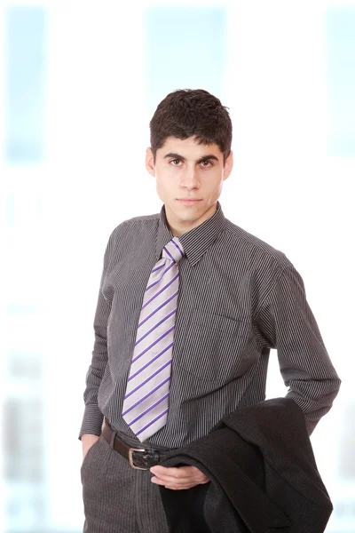 Jonge zakenman permanent — Stockfoto