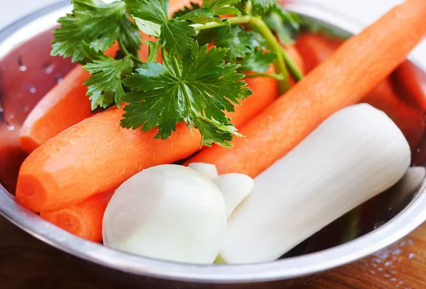 Zanahoria, nabo y cebolla — Foto de Stock