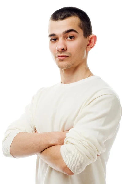 白い背景の若い男 — ストック写真