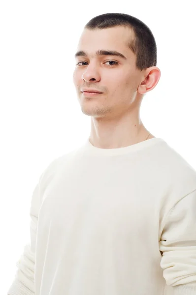 Young man on white background — Stock Photo, Image