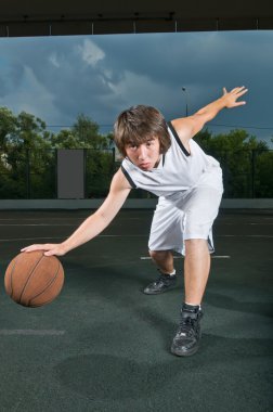 Basketball ballhandling skills clipart