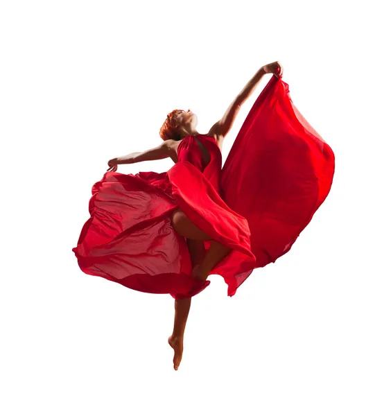 Červený tanečnice — Stock fotografie