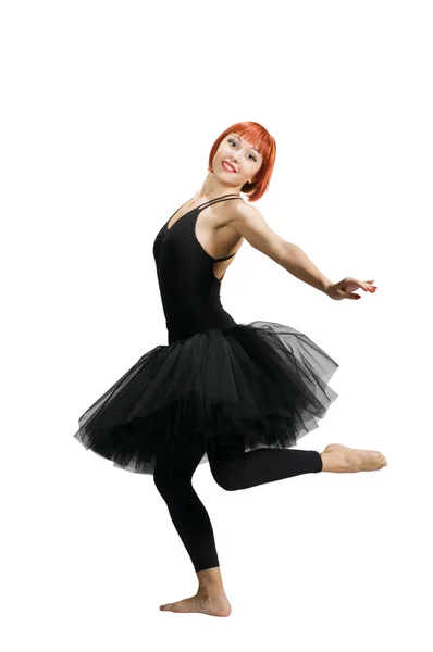红色芭蕾舞演员穿短裙 — 图库照片