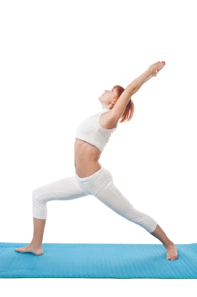 Rothaarige Yogalehrerin — Stockfoto