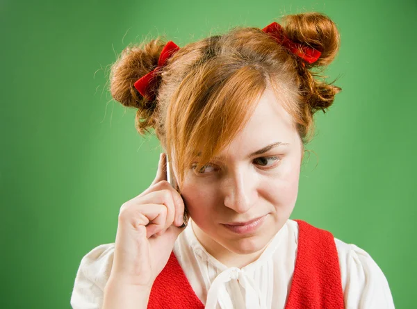 Girl calling on the phone — Stock Photo, Image