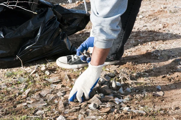 Community park cleanup — Stock Photo, Image