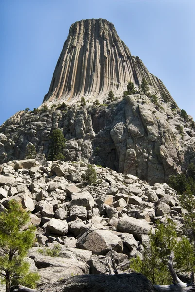 Devils tower en boulder veld — Stockfoto