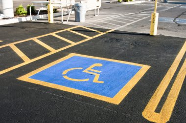 Handicap parking space clipart