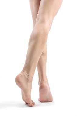 Legs and feet isolated over white
