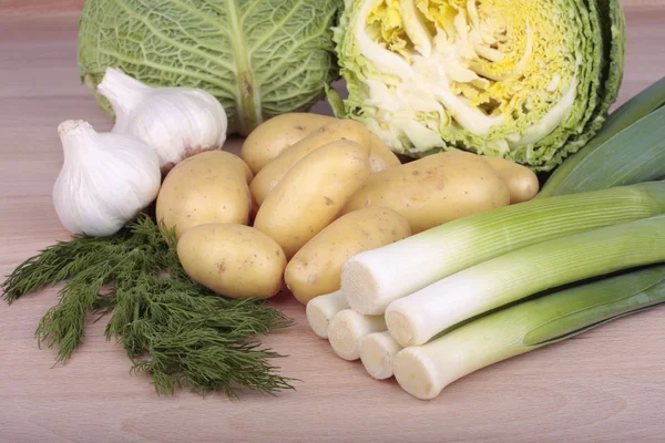 Gemengde groenten en kruiden — Stockfoto