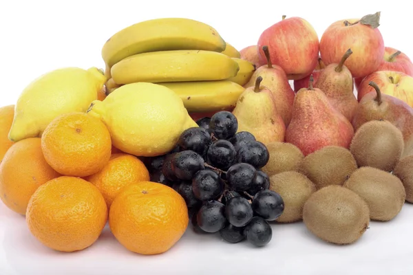 Fruit selection isolated over white — Stock Photo, Image