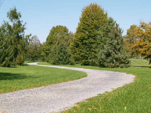 Walking path in a park — Stock Photo, Image