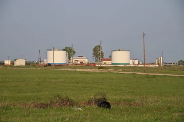 Oil tanks, collection point — Stock Photo, Image