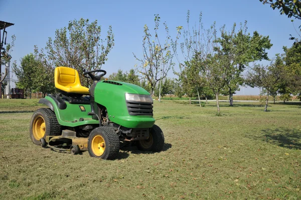 stock image Green lawn mower