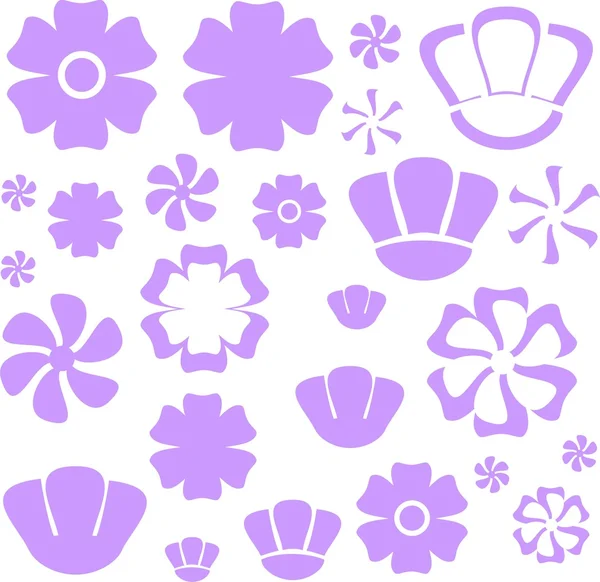 Fleurs un ensemble — Image vectorielle