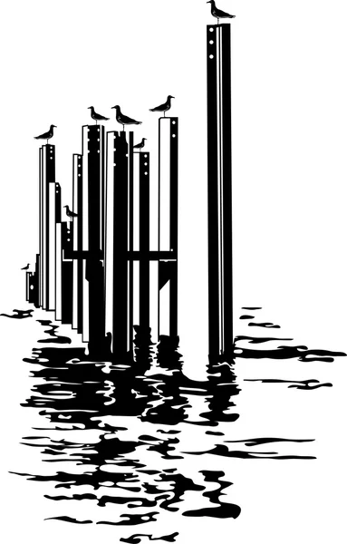 kazık üstünde martılar